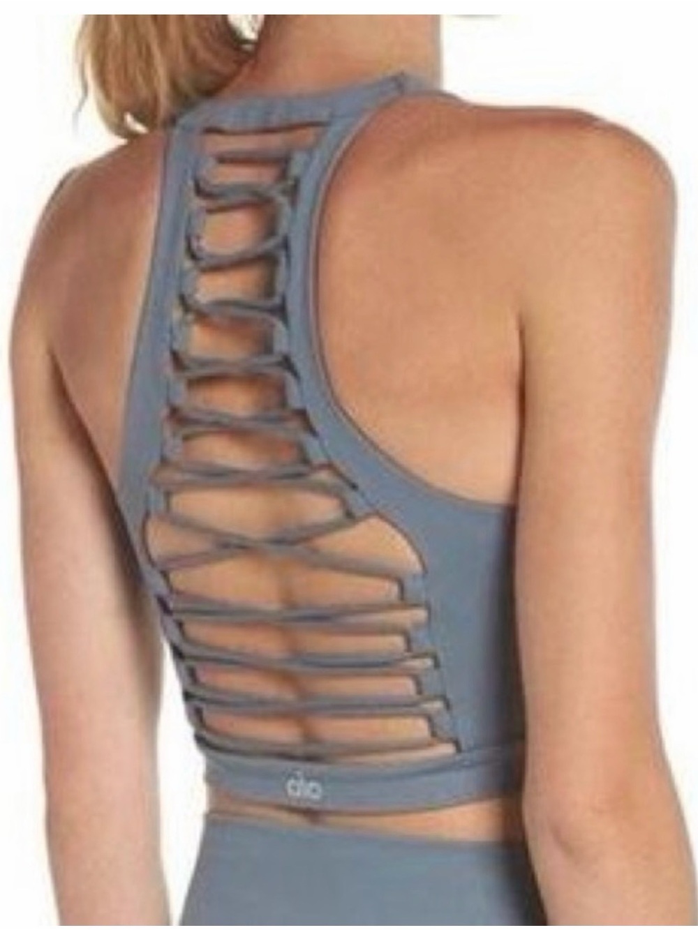 NWT ALO Yoga Blue Quartz Movement bra .